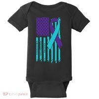 American Flag Ribbon Suicide Awareness Baby Bodysuit thumb 0