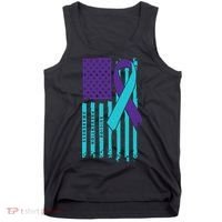 American Flag Ribbon Suicide Awareness Tank Top thumb 0