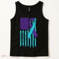 American Flag Ribbon Suicide Awareness Tank Top thumb 2
