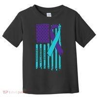 American Flag Ribbon Suicide Awareness Toddler T-Shirt thumb 0