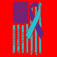 American Flag Ribbon Suicide Awareness Santa Hat thumb 1