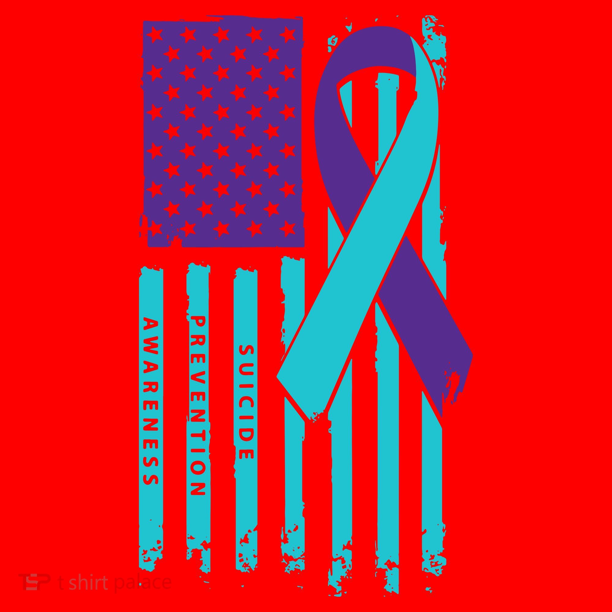 American Flag Ribbon Suicide Awareness Santa Hat