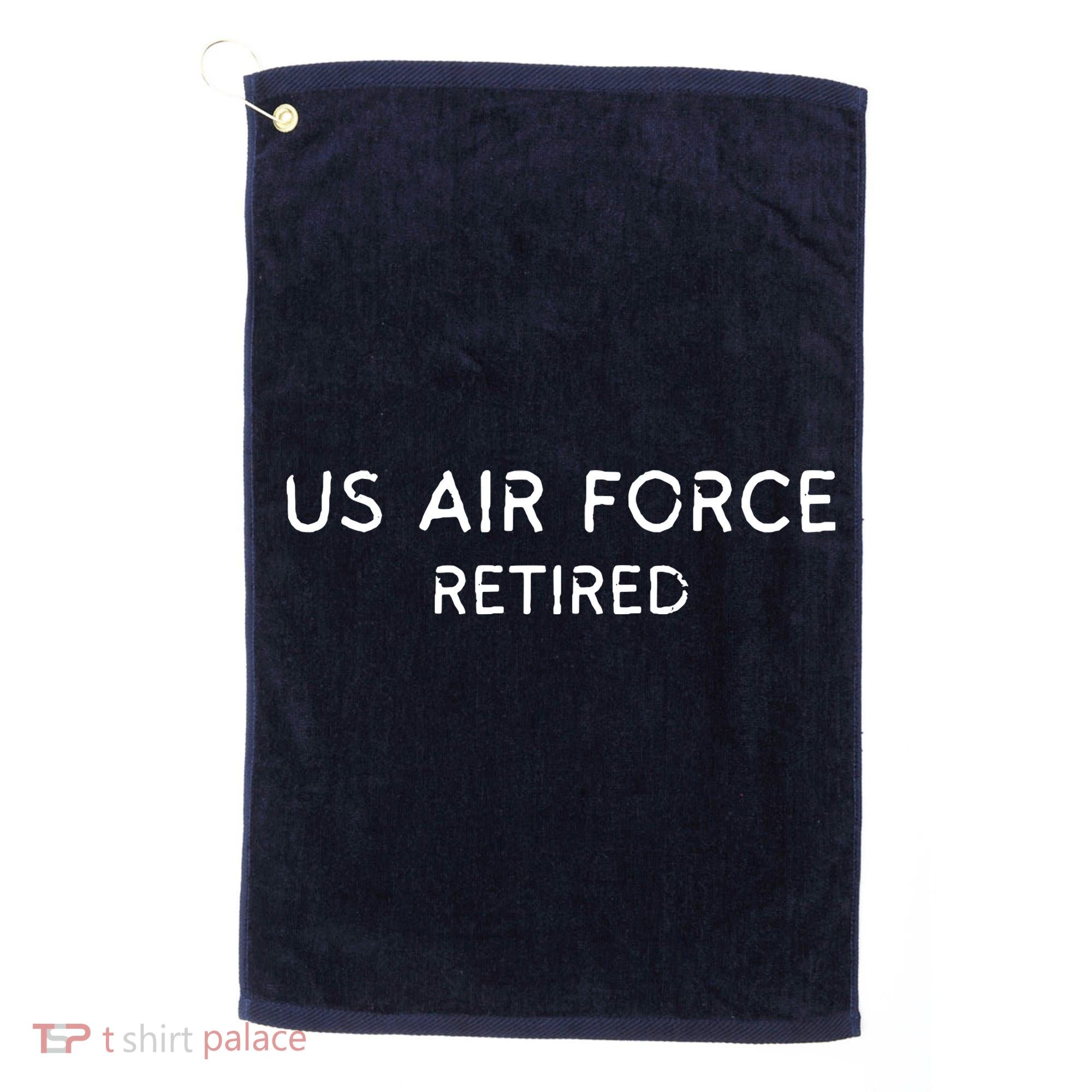 Air Force Retired Retirement Gift Golf Towel