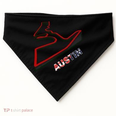 Austin Formula Racing Track Circuit Map For Fans USA-Made Doggie Bandana
