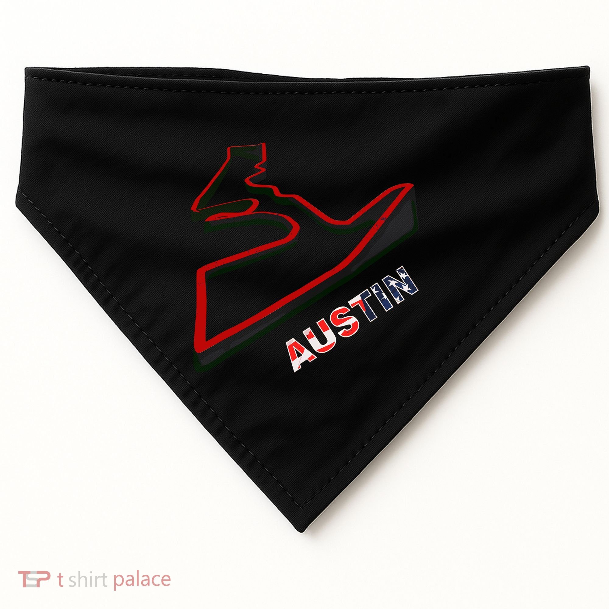 Austin Formula Racing Track Circuit Map For Fans USA-Made Doggie Bandana