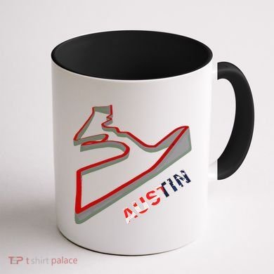 Austin Formula Racing Track Circuit Map For Fans Coffee Mug back
