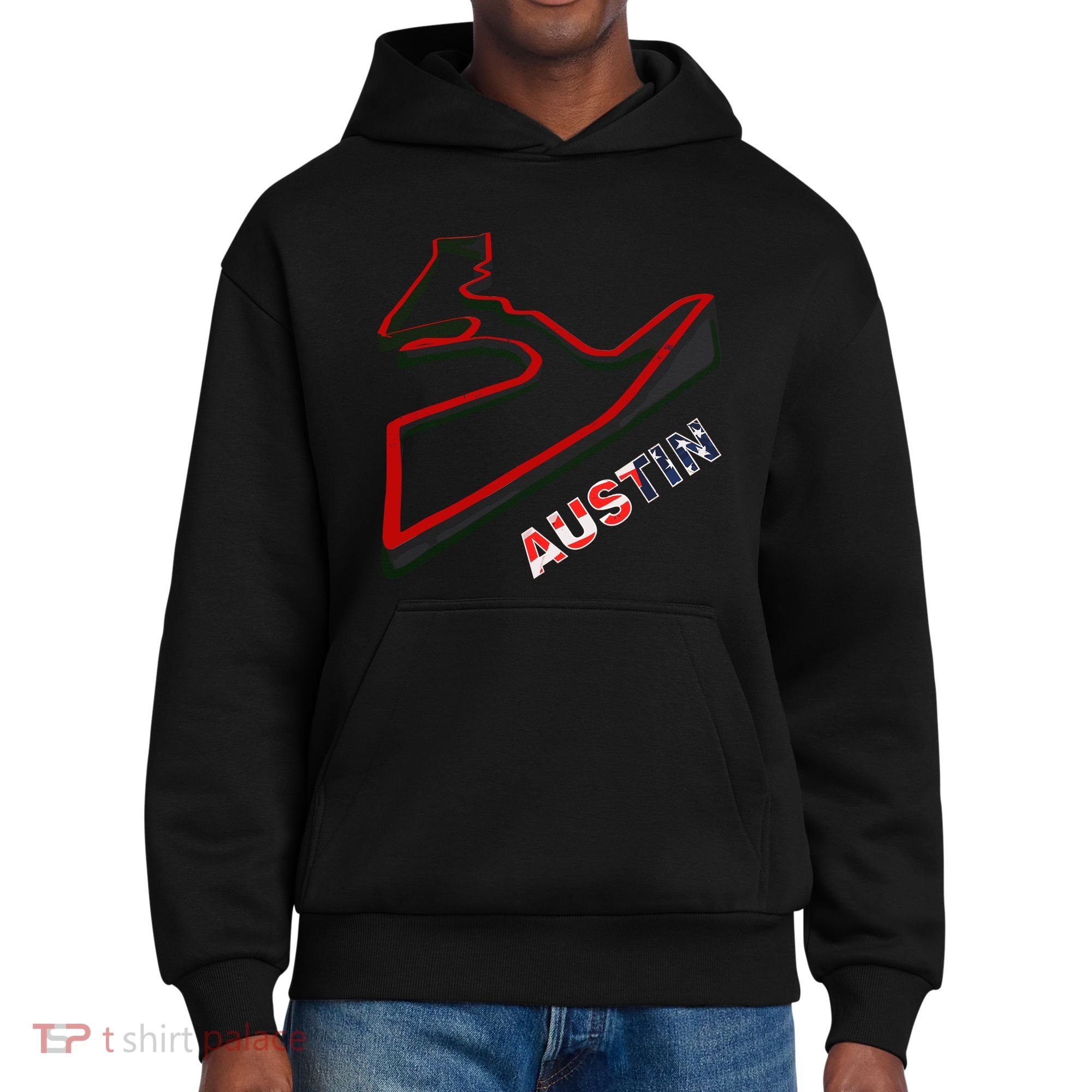 Austin Formula Racing Track Circuit Map For Fans District V.I.T. Heavyweight Hoodie