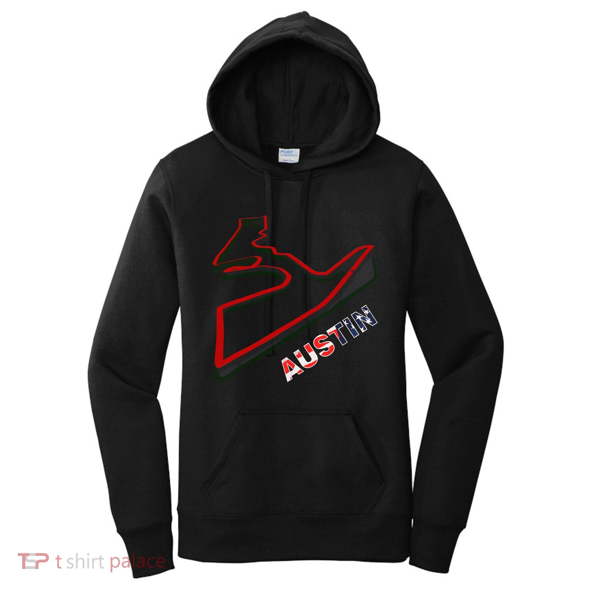 Austin Formula Racing Track Circuit Map For Fans Women's Hoodie