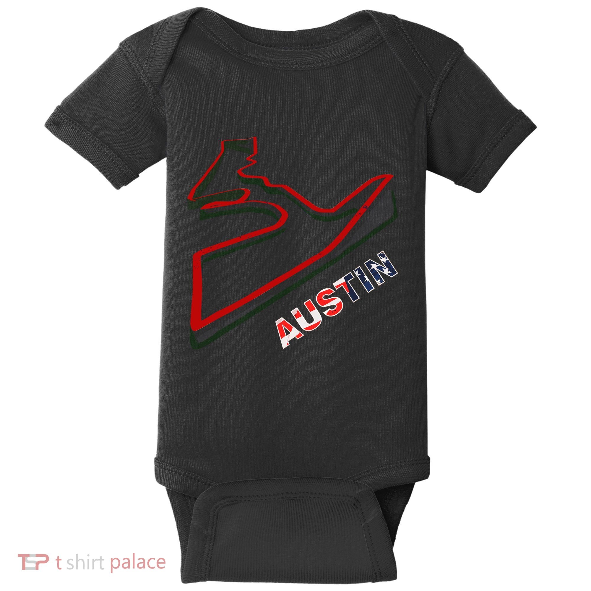 Austin Formula Racing Track Circuit Map For Fans Baby Bodysuit