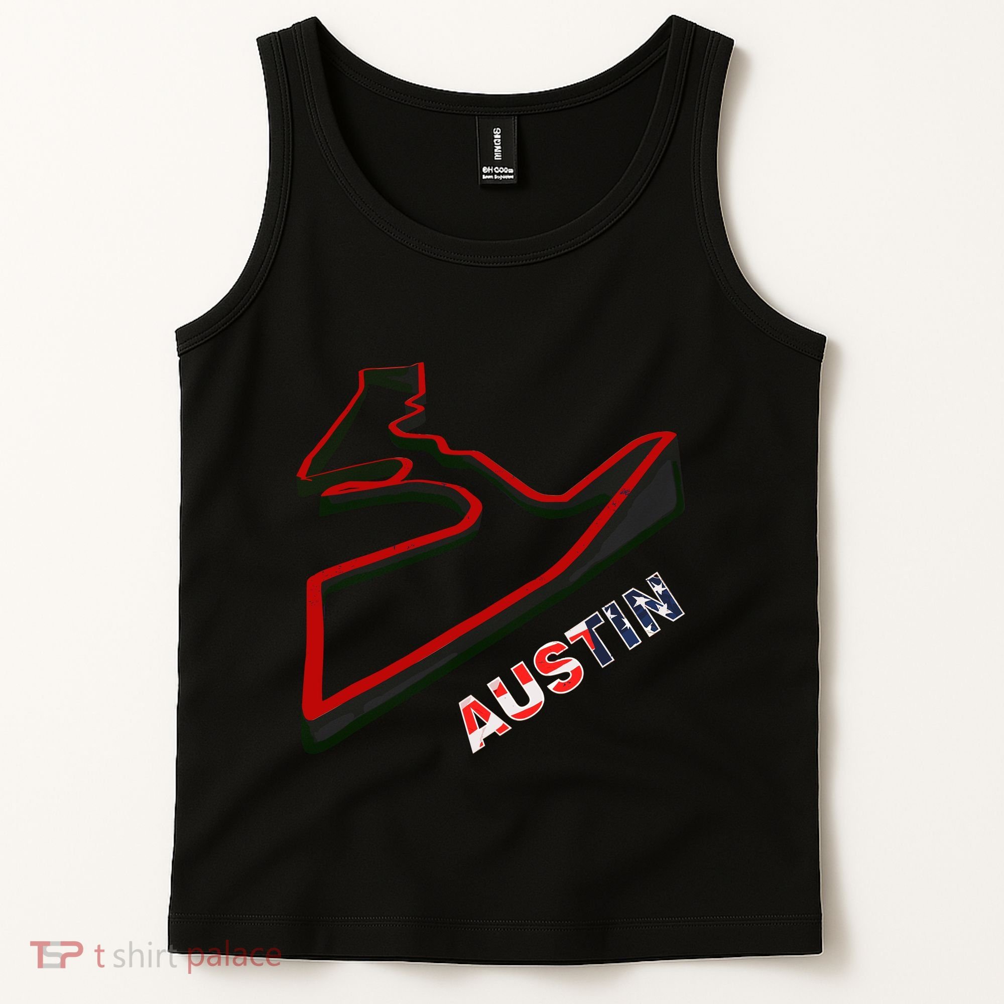 Austin Formula Racing Track Circuit Map For Fans Tank Top