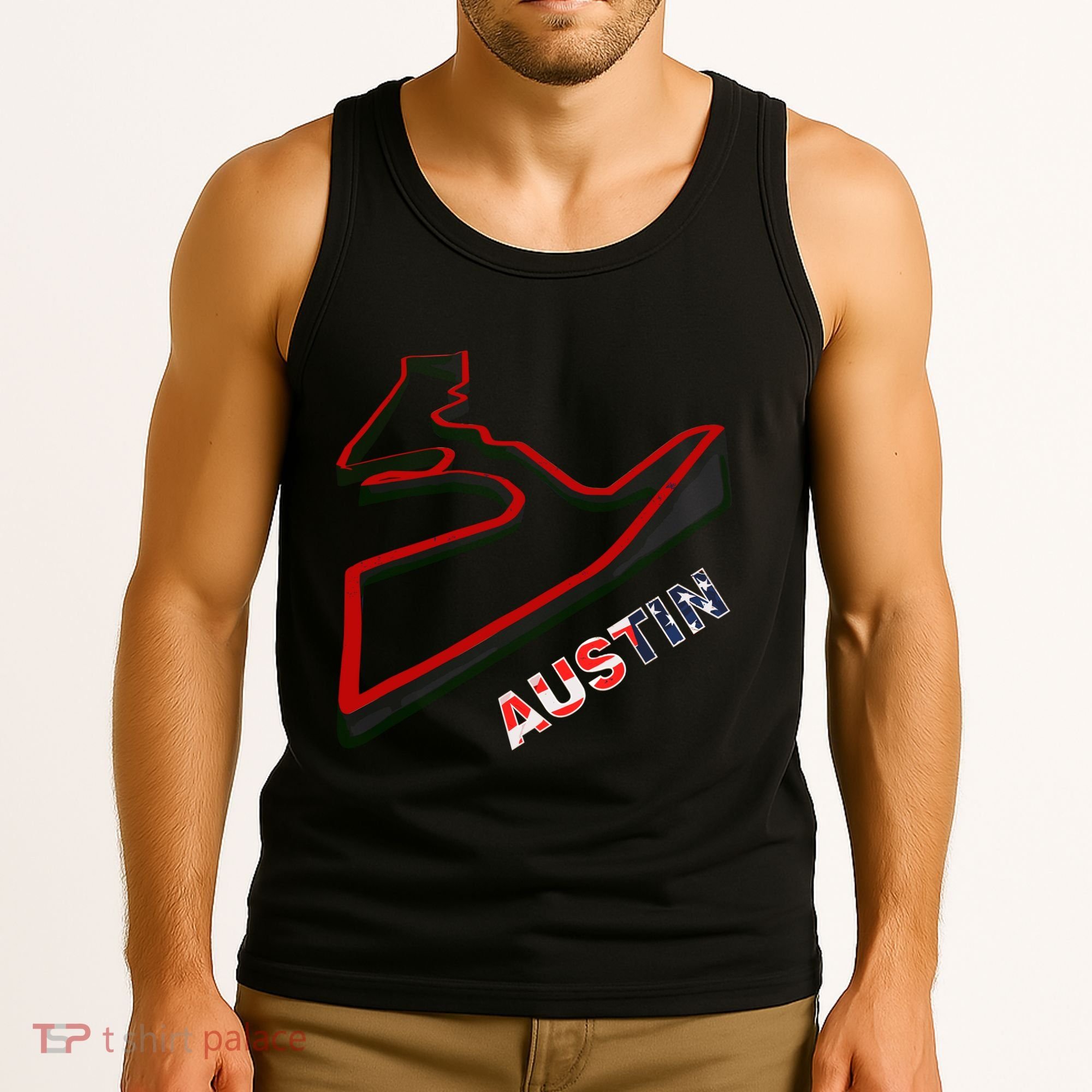 Austin Formula Racing Track Circuit Map For Fans Tank Top