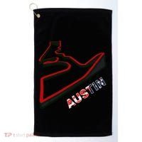 Austin Formula Racing Track Circuit Map For Fans Golf Towel thumb 0