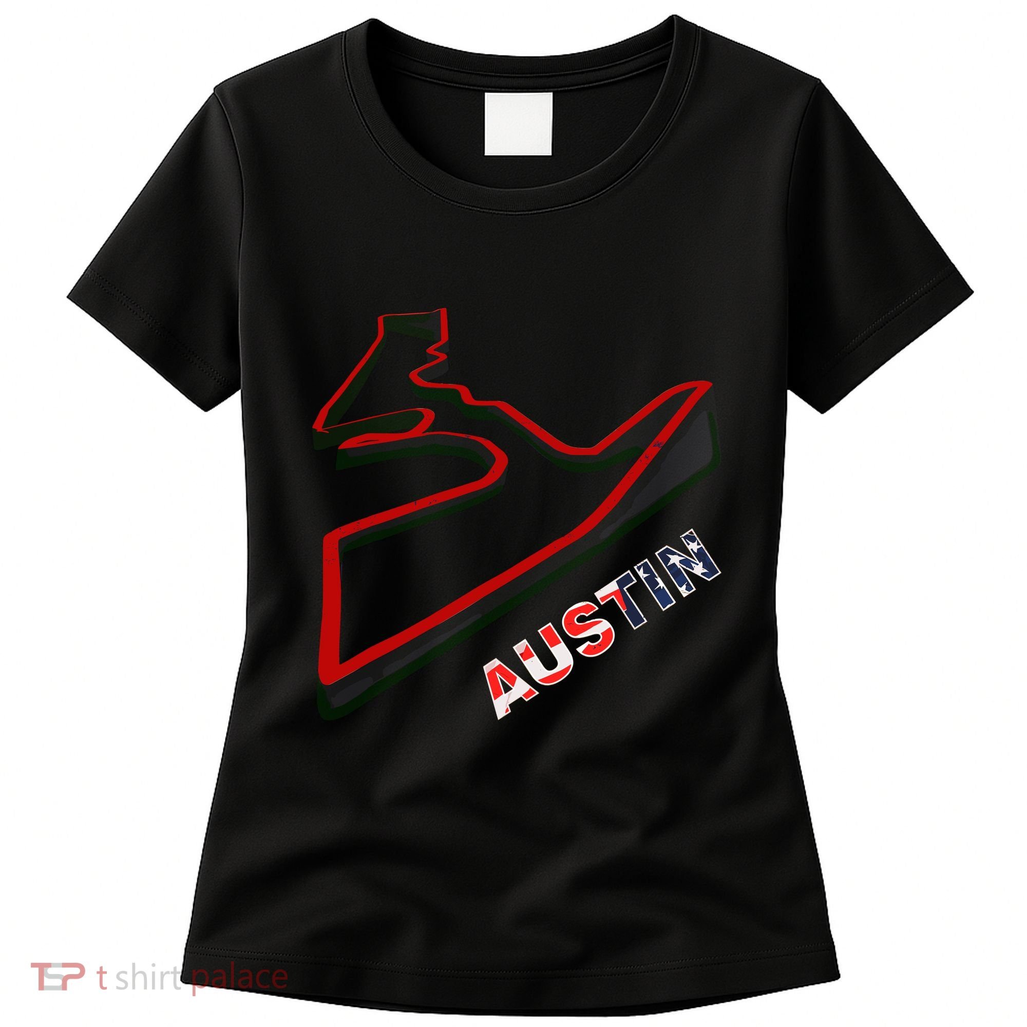 Austin Formula Racing Track Circuit Map For Fans Women's T-Shirt