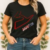 Austin Formula Racing Track Circuit Map For Fans Women's T-Shirt thumb 2