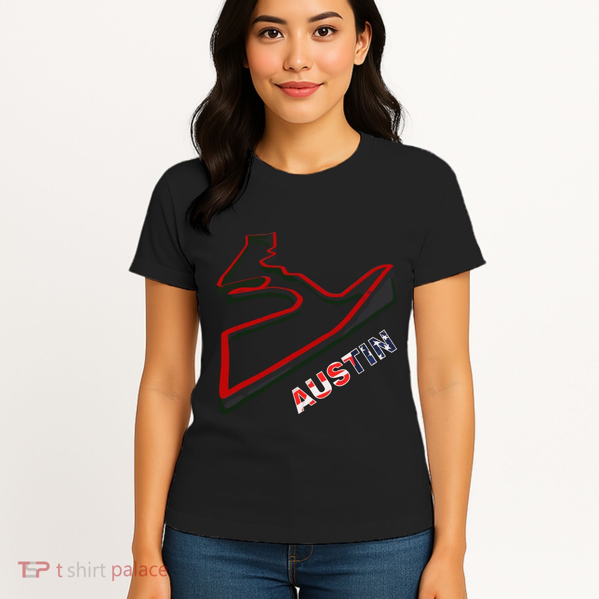 Austin Formula Racing Track Circuit Map For Fans Women's T-Shirt