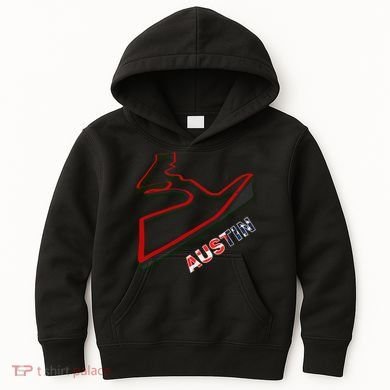 Austin Formula Racing Track Circuit Map For Fans Kids Hoodie