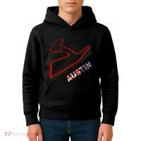 Austin Formula Racing Track Circuit Map For Fans Kids Hoodie thumb 4