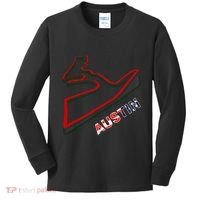 Austin Formula Racing Track Circuit Map For Fans Kids Long Sleeve Shirt thumb 0
