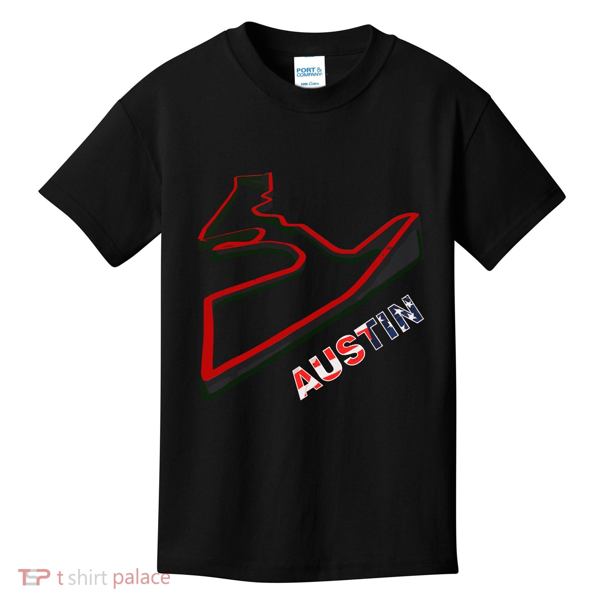 Austin Formula Racing Track Circuit Map For Fans Kids T-Shirt