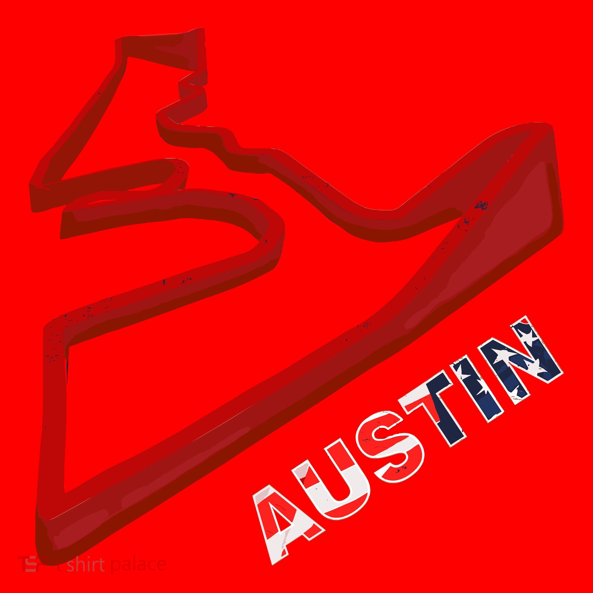 Austin Formula Racing Track Circuit Map For Fans Santa Hat