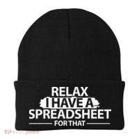 Accountant Funny Relax Spreadsheet Accounting Gift Beanie thumb 0