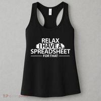 Accountant Funny Relax Spreadsheet Accounting Gift Women's Tank Top thumb 3