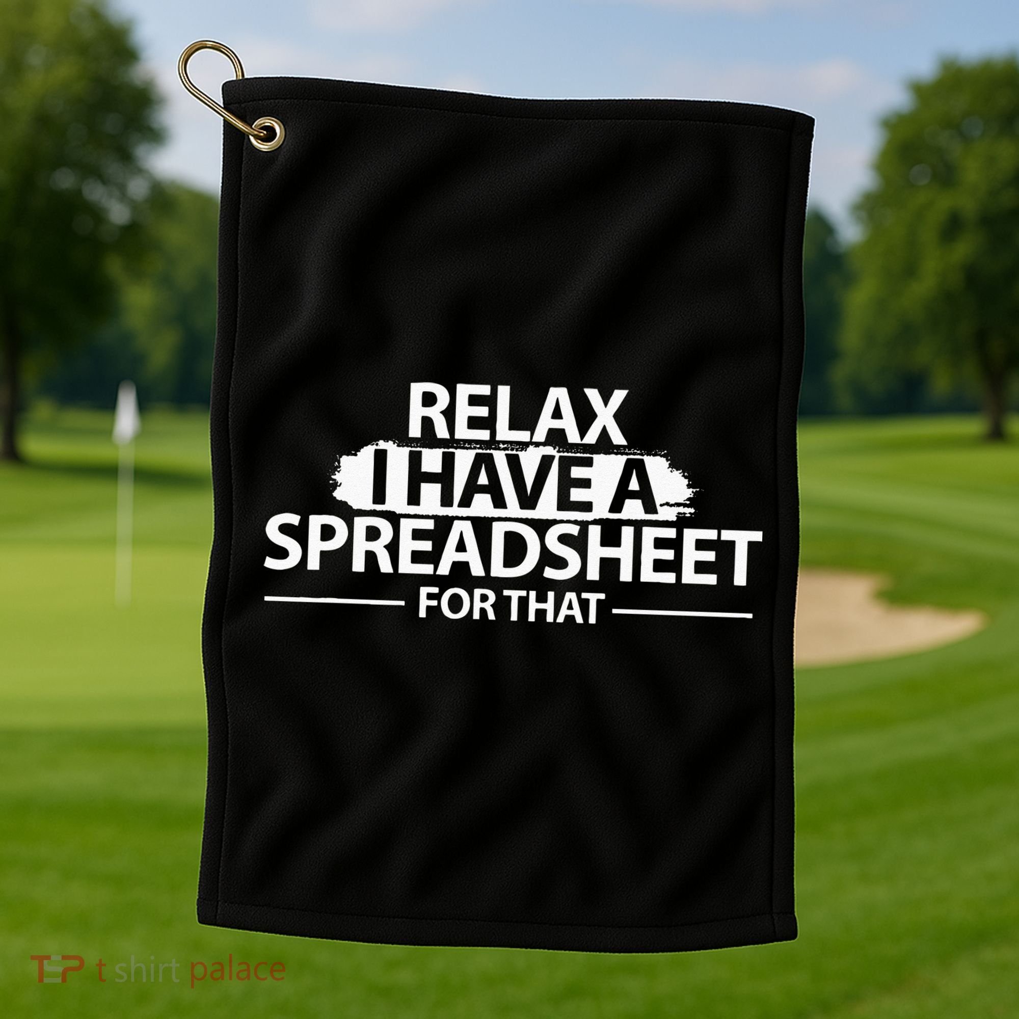 Accountant Funny Relax Spreadsheet Accounting Gift Golf Towel