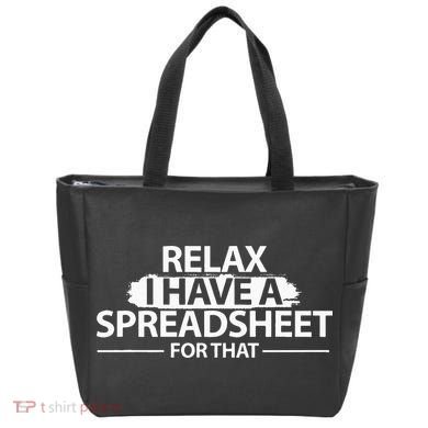 Accountant Funny Relax Spreadsheet Accounting Gift Tote Bag