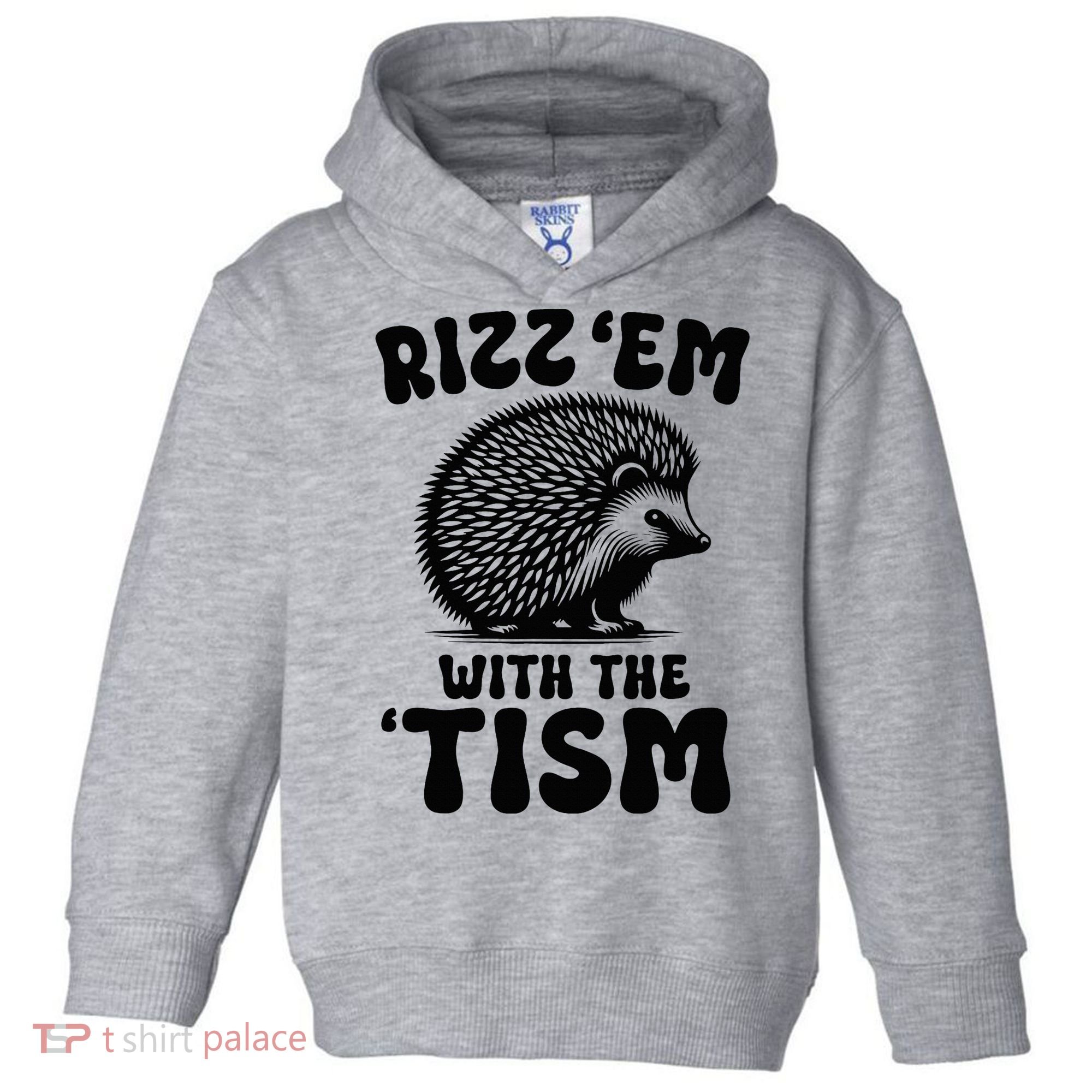 Autism Funny Rizz Em With The Tism Meme Autistic Hodgehog Toddler Hoodie