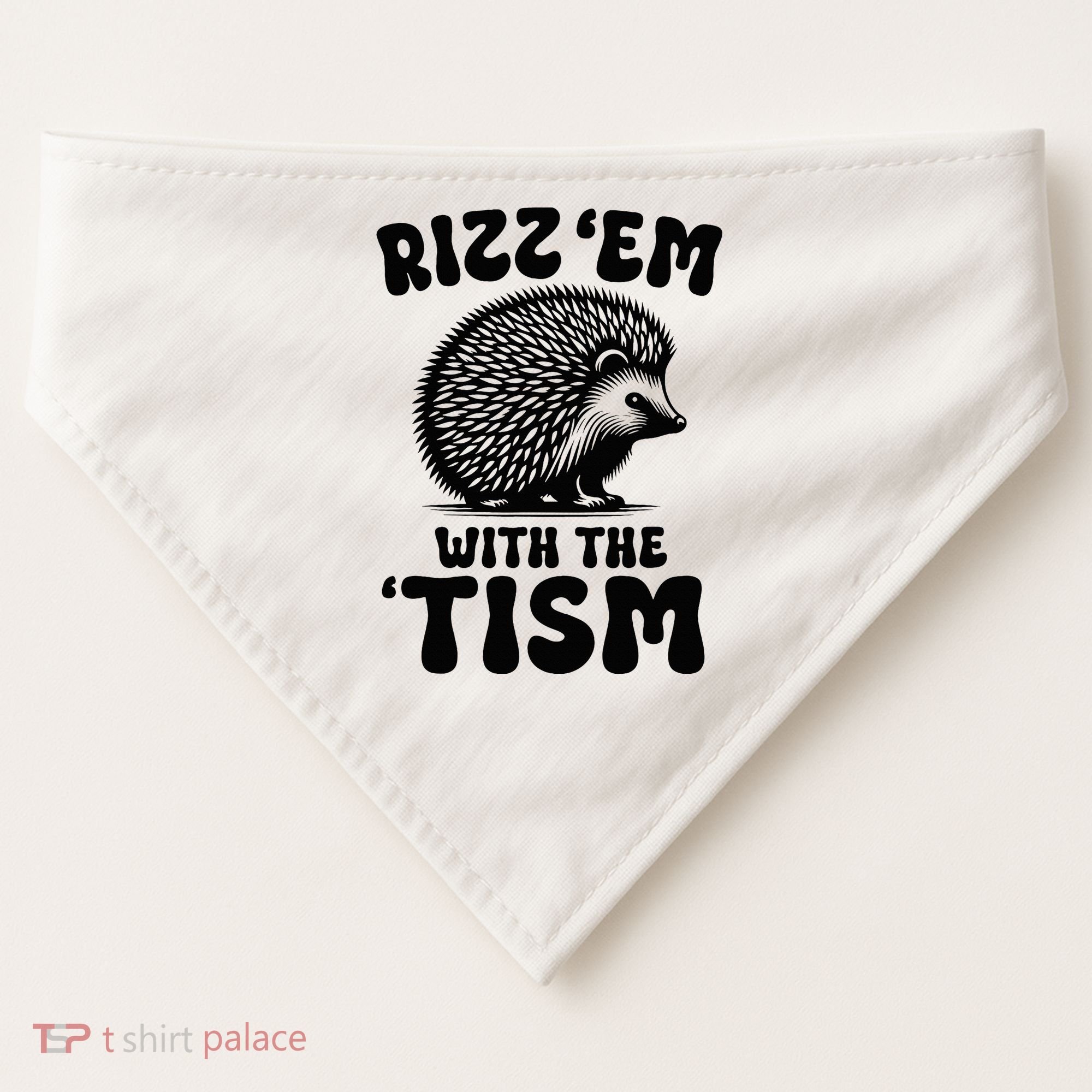 Autism Funny Rizz Em With The Tism Meme Autistic Hodgehog USA-Made Doggie Bandana