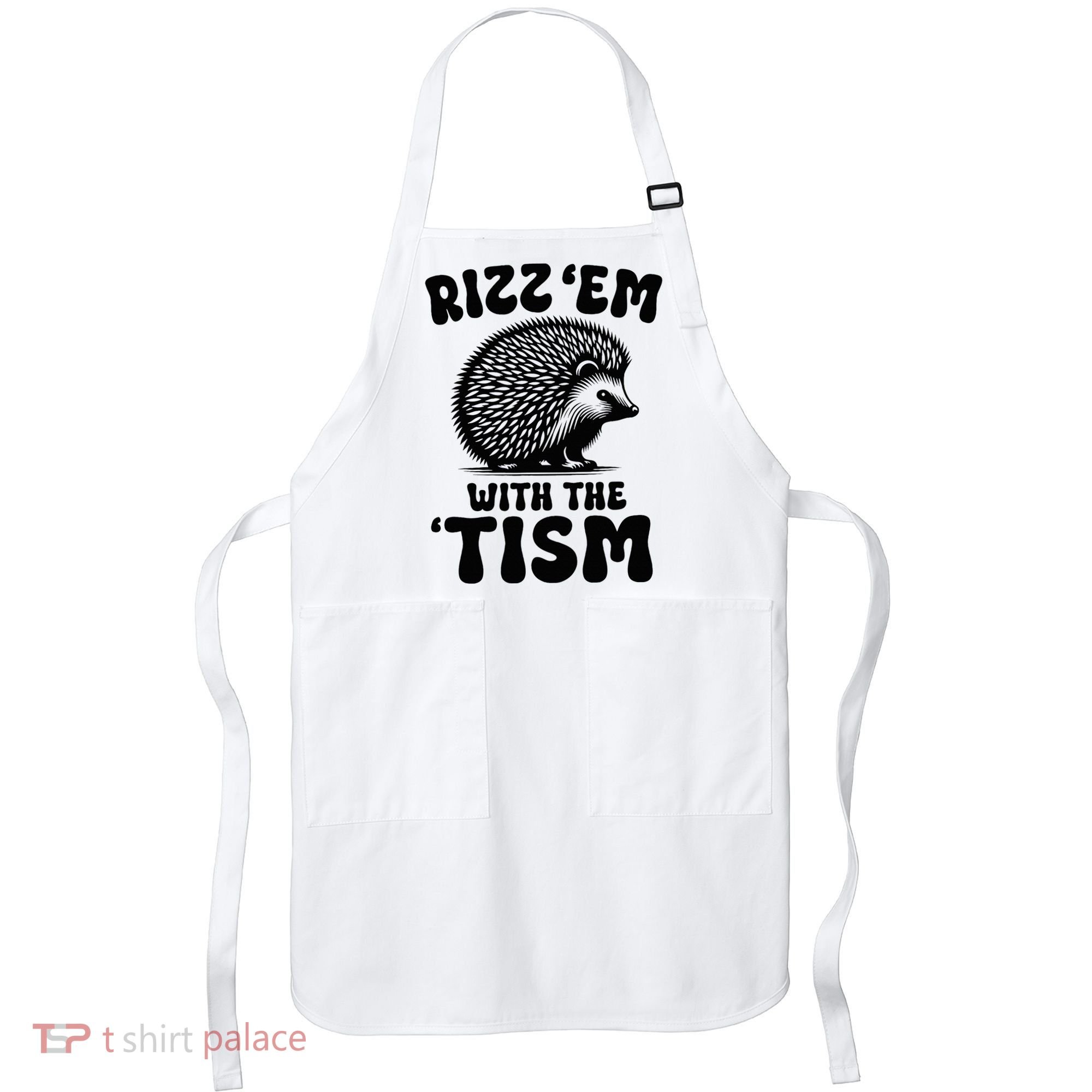 Autism Funny Rizz Em With The Tism Meme Autistic Hodgehog Apron