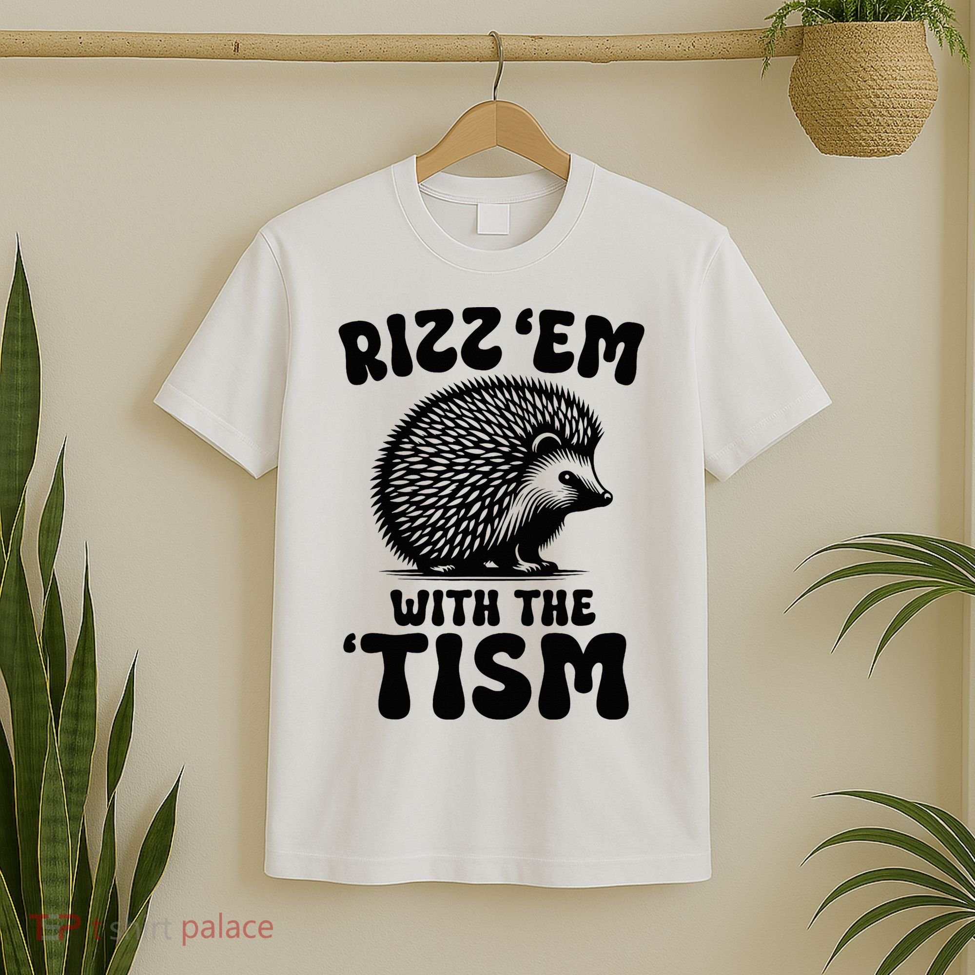 Autism Funny Rizz Em With The Tism Meme Autistic Hodgehog T-Shirt