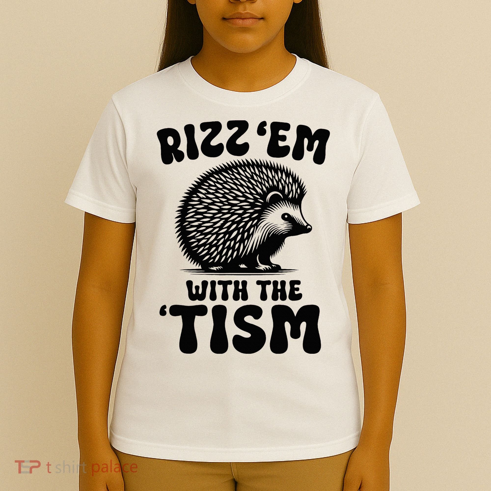 Autism Funny Rizz Em With The Tism Meme Autistic Hodgehog T-Shirt