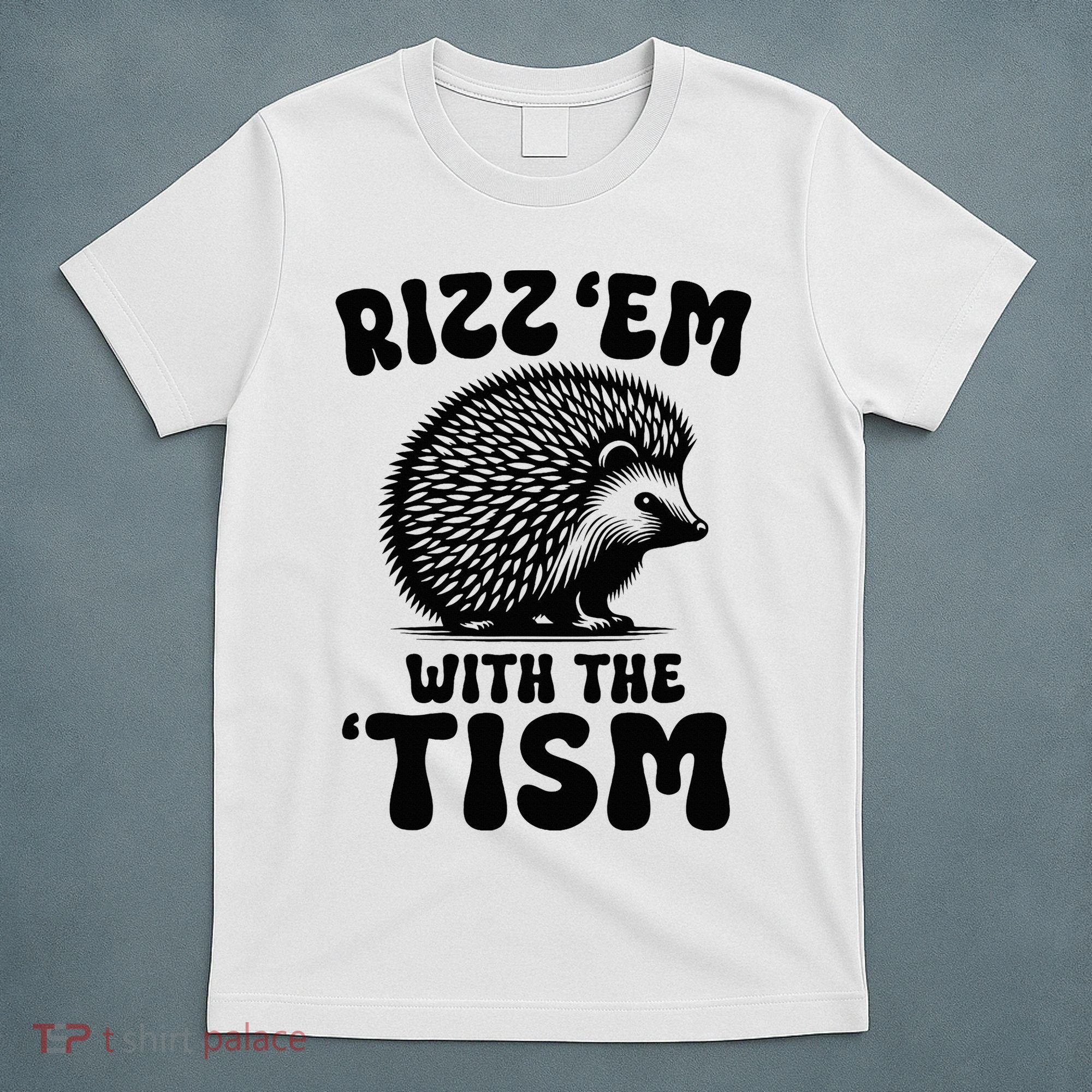 Autism Funny Rizz Em With The Tism Meme Autistic Hodgehog T-Shirt