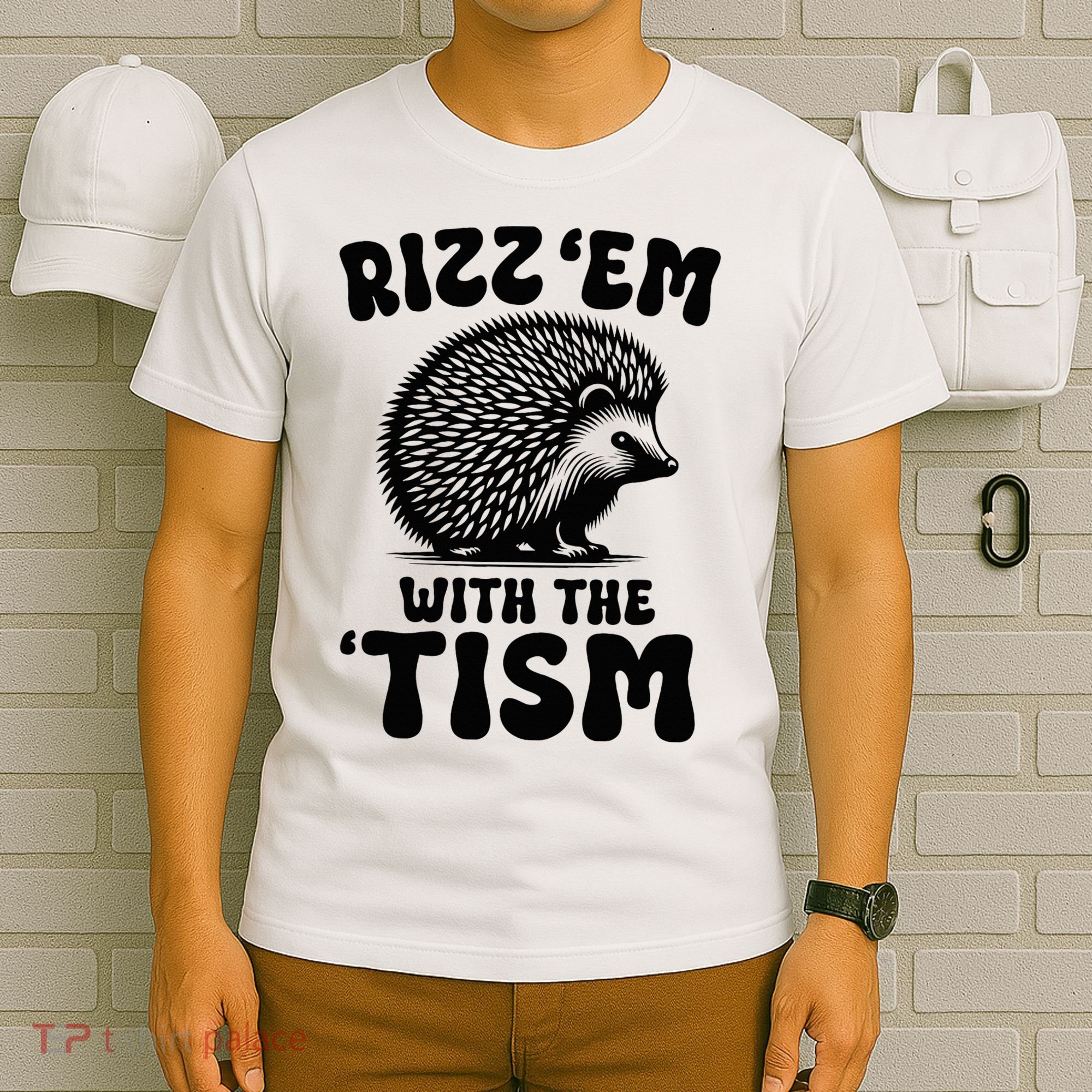 Autism Funny Rizz Em With The Tism Meme Autistic Hodgehog T-Shirt