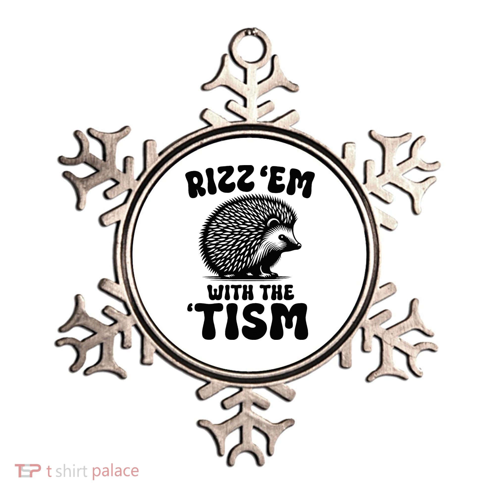 Autism Funny Rizz Em With The Tism Meme Autistic Hodgehog Ornament