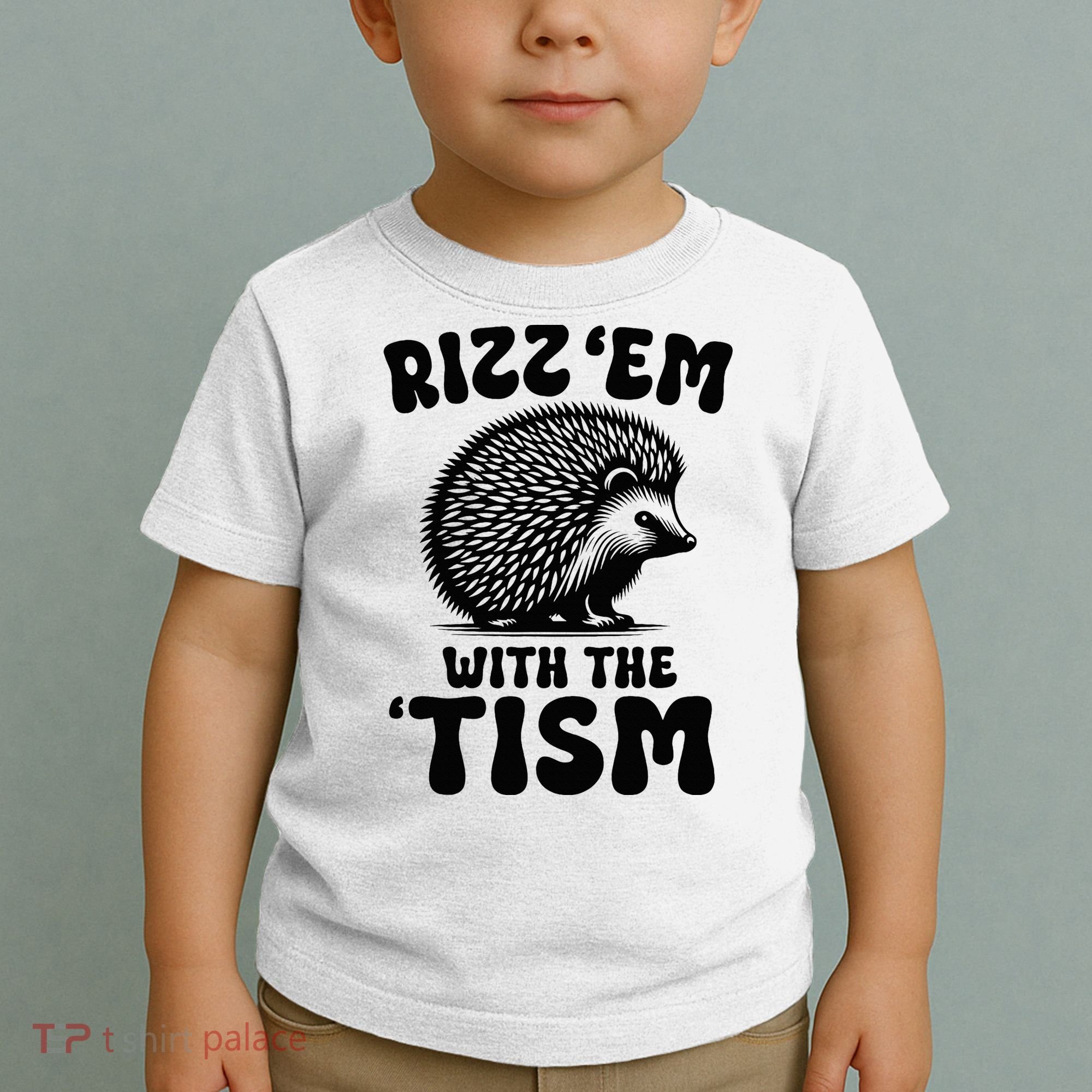 Autism Funny Rizz Em With The Tism Meme Autistic Hodgehog Toddler T-Shirt
