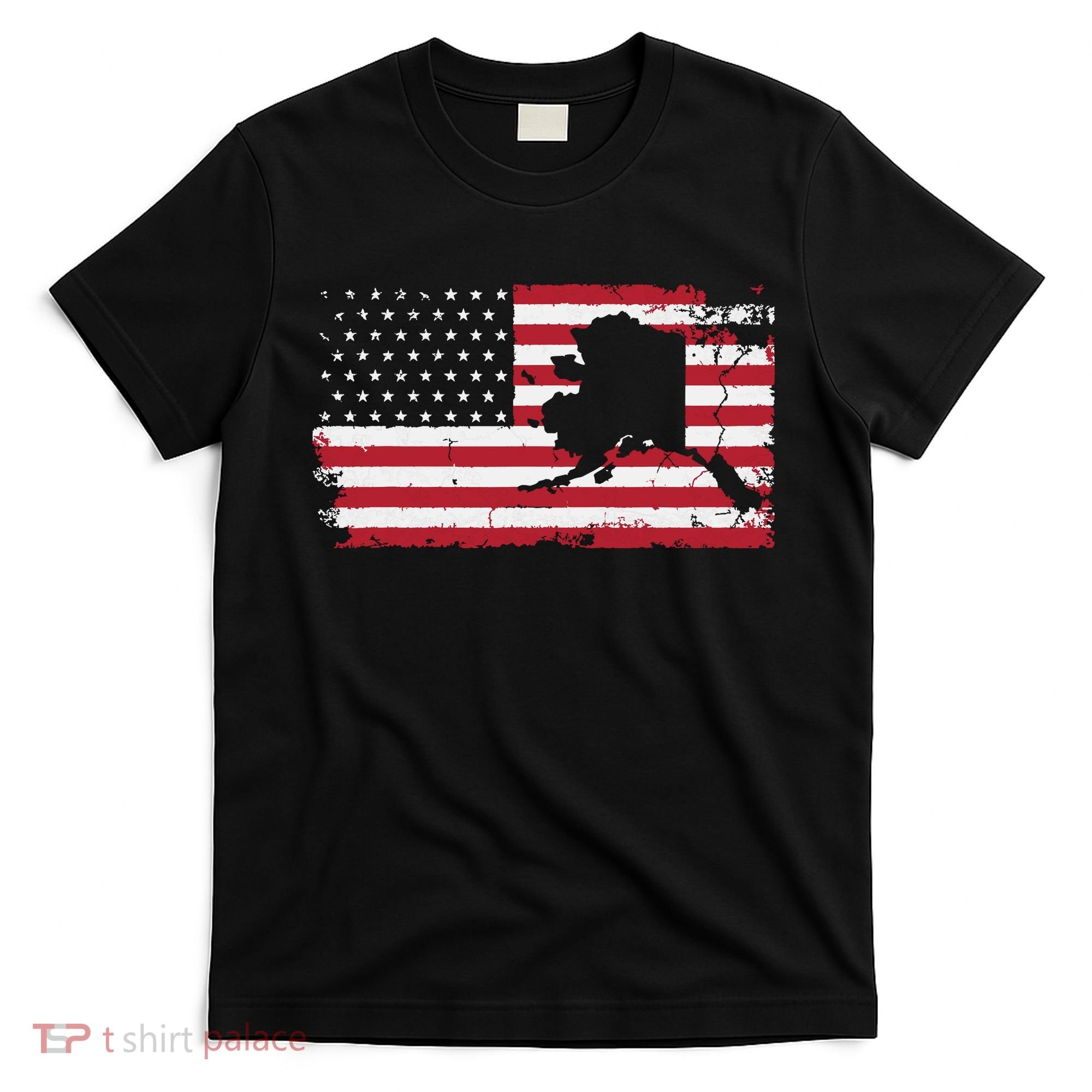 American Flag Retro Alaska 4th Of July Vintage Gift Usa T-Shirt