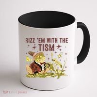 Autism Funny Rizz Em With The Tism Meme Autistic Frog Funny Gift Coffee Mug thumb 1