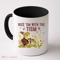 Autism Funny Rizz Em With The Tism Meme Autistic Frog Funny Gift Coffee Mug thumb 0