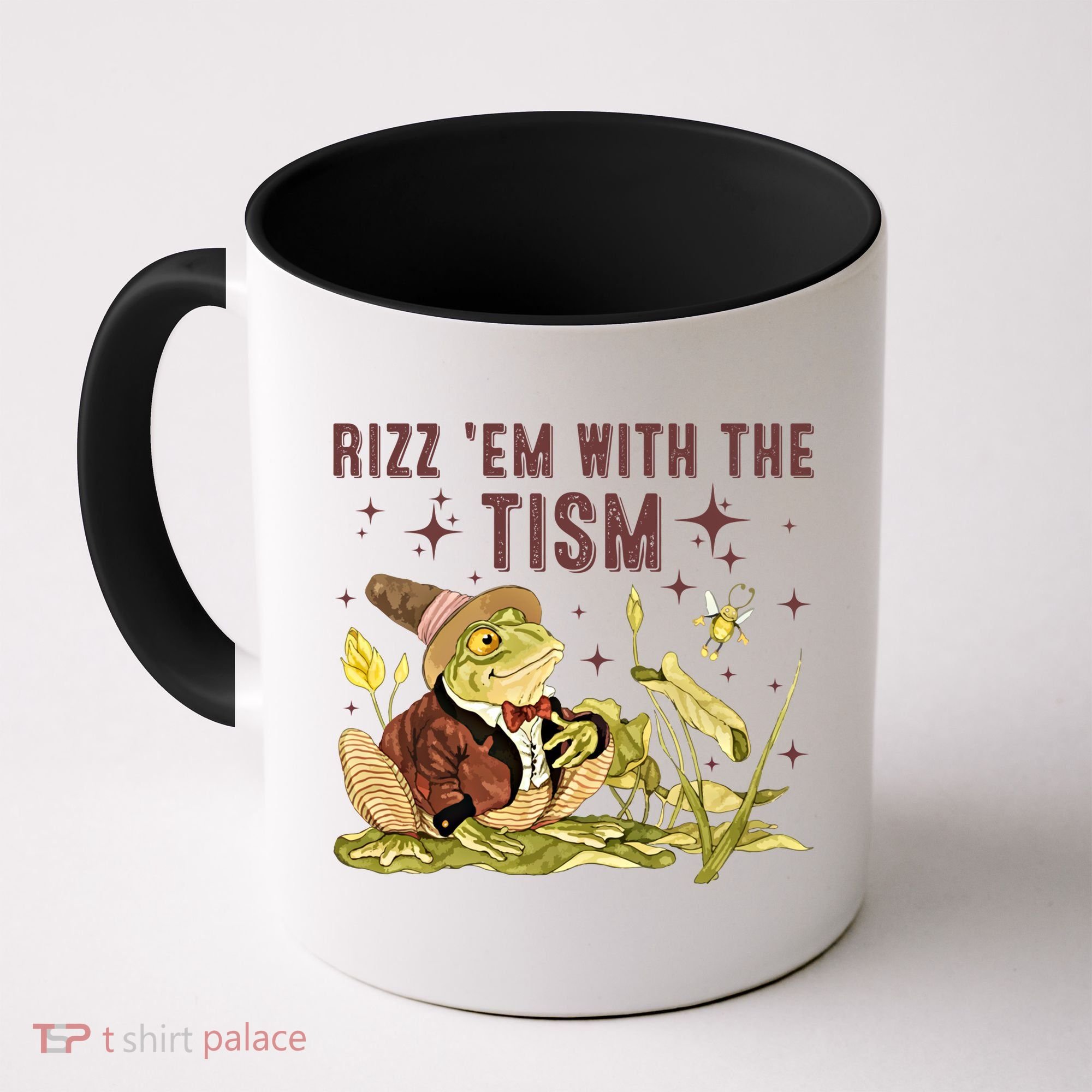 Autism Funny Rizz Em With The Tism Meme Autistic Frog Funny Gift Coffee Mug