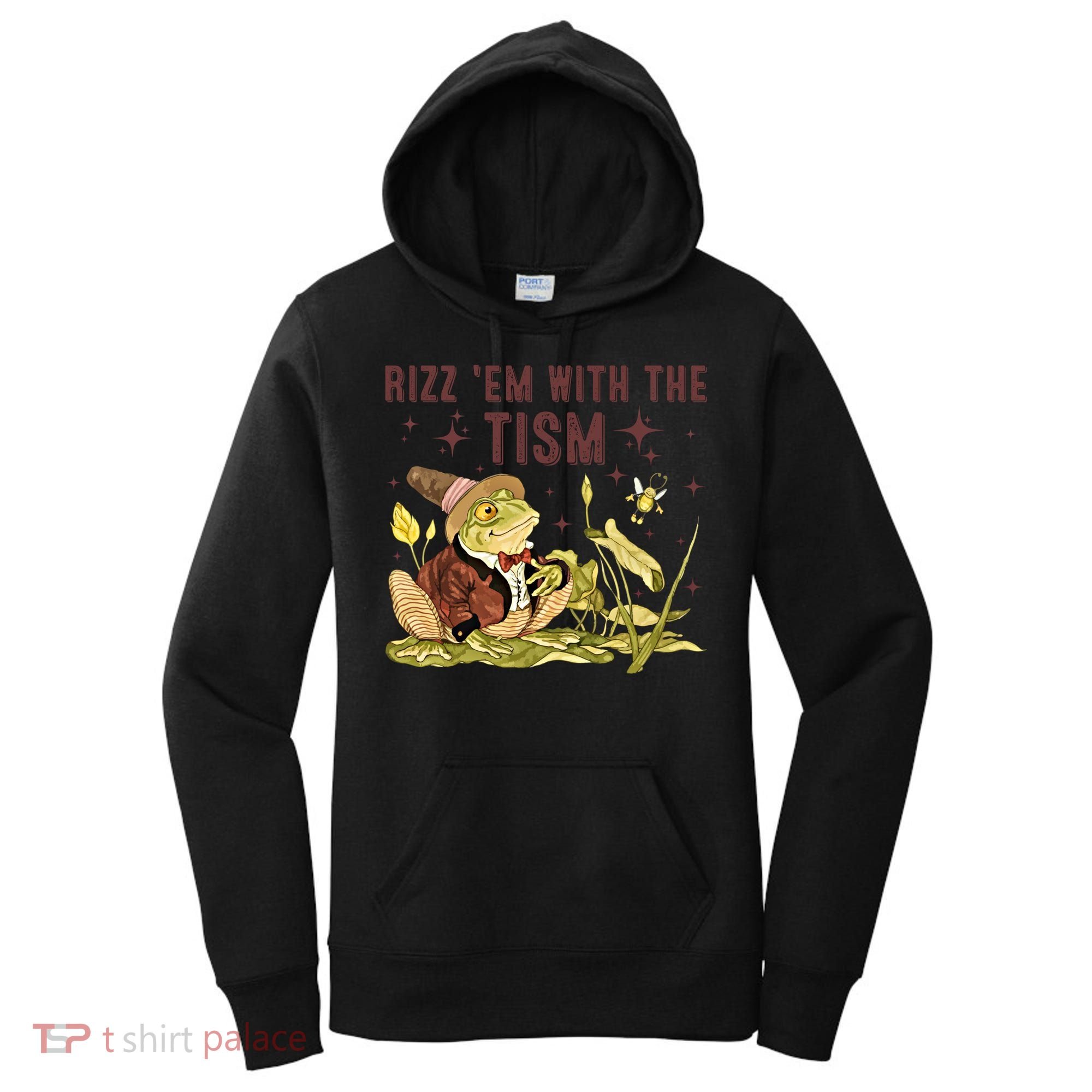 Autism Funny Rizz Em With The Tism Meme Autistic Frog Funny Gift Women's Hoodie