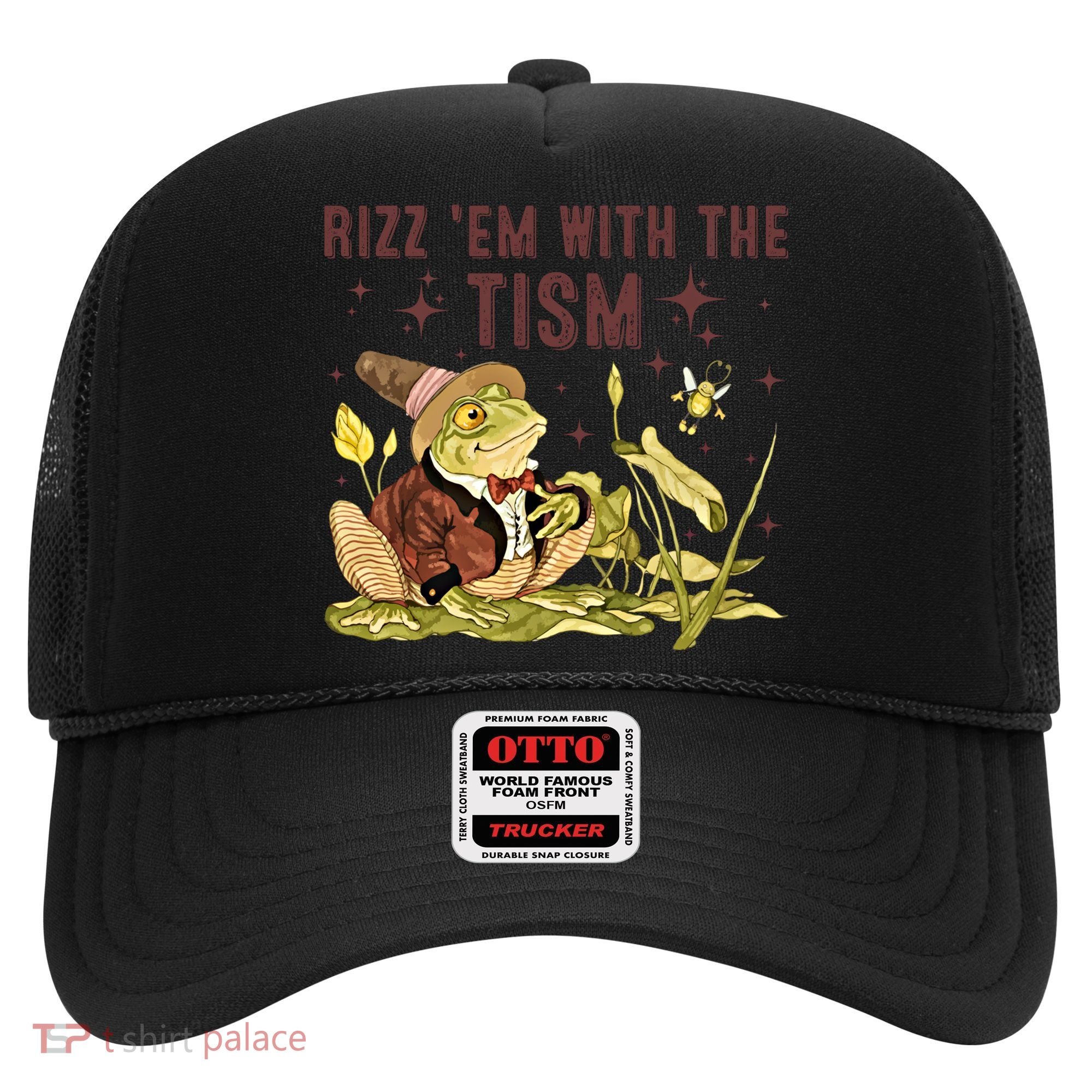 Autism Funny Rizz Em With The Tism Meme Autistic Frog Funny Gift Hat
