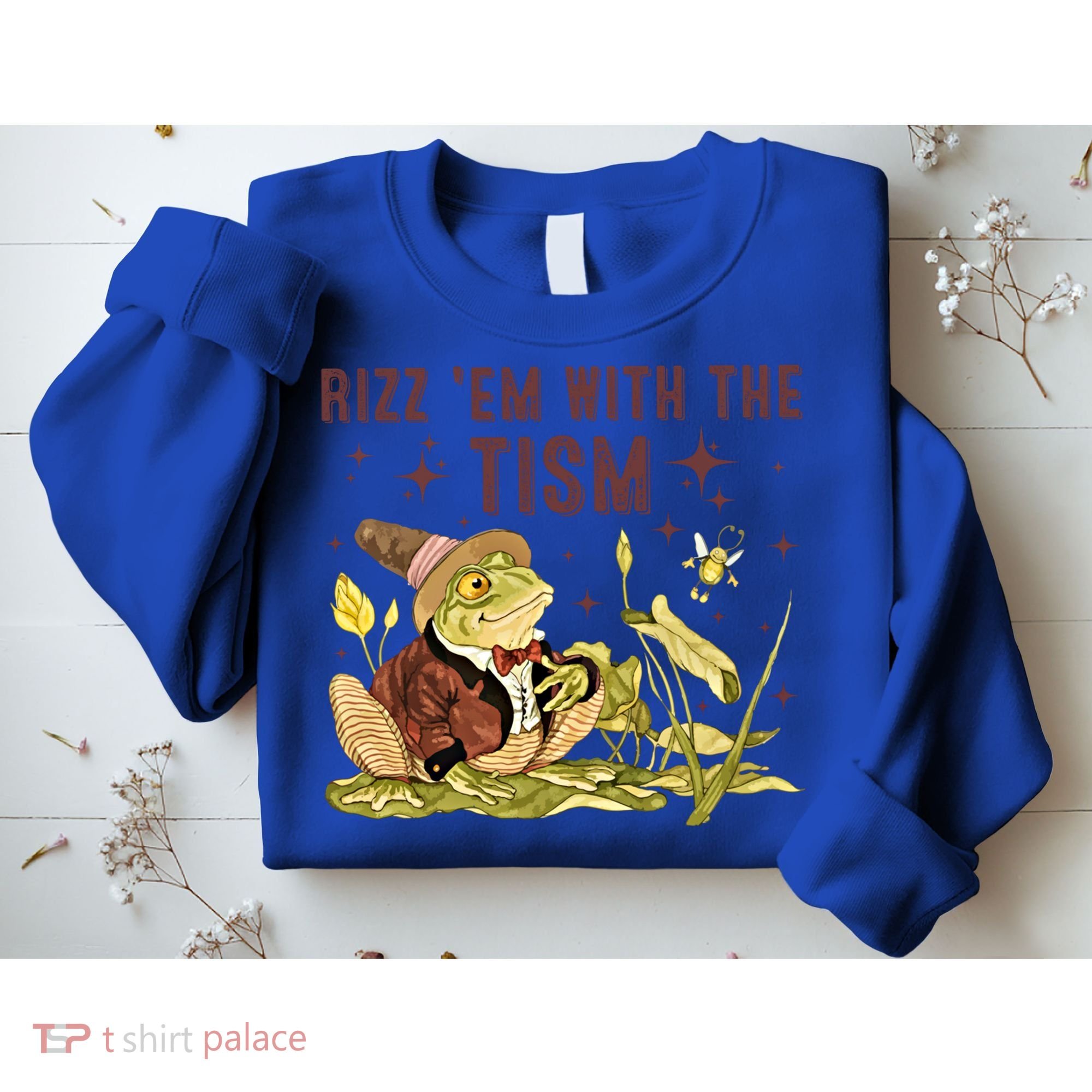 Autism Funny Rizz Em With The Tism Meme Autistic Frog Funny Gift Sweatshirt