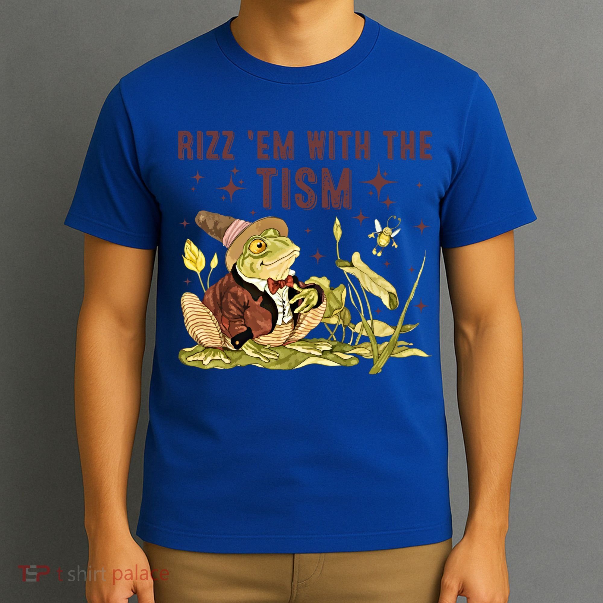 Autism Funny Rizz Em With The Tism Meme Autistic Frog Funny Gift T-Shirt