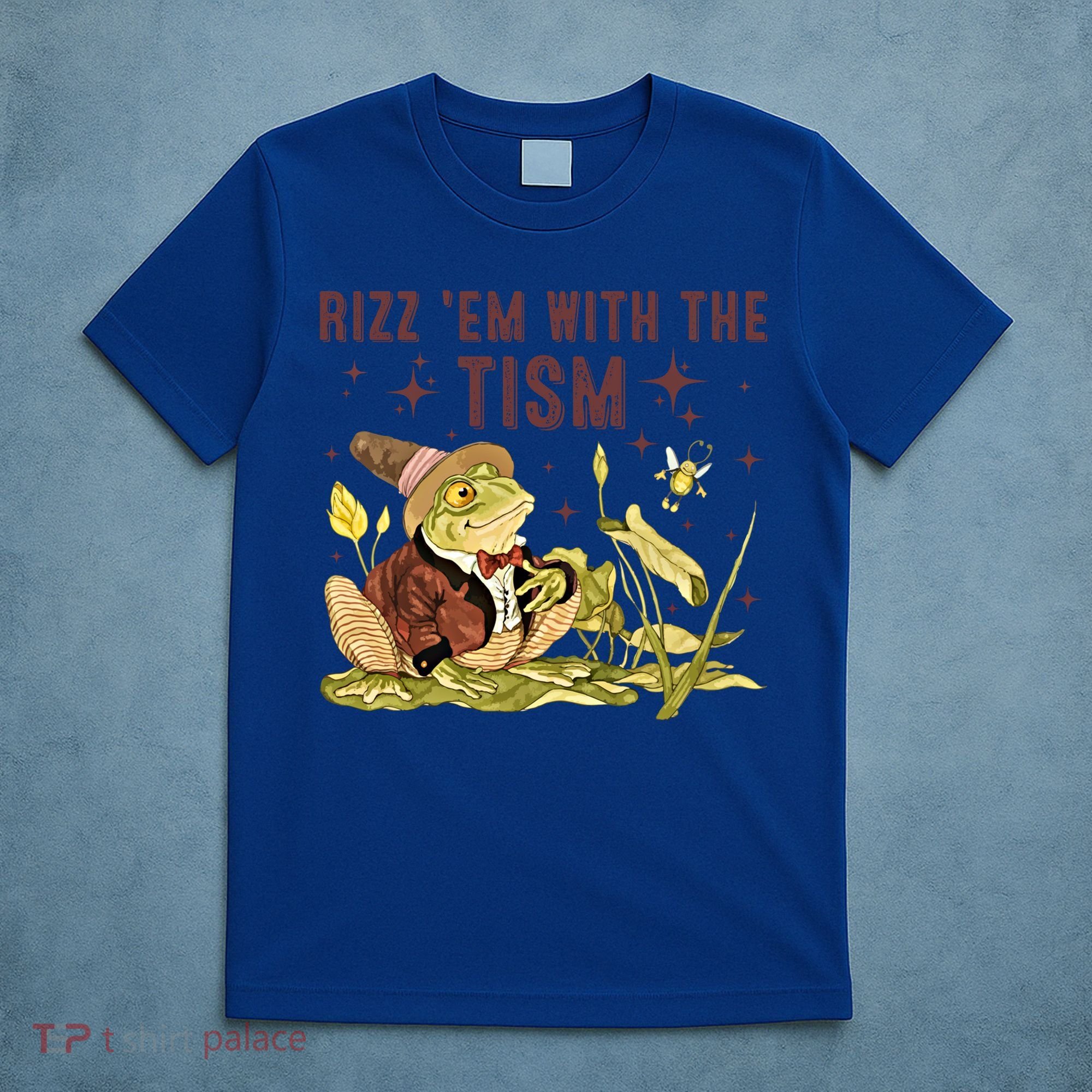 Autism Funny Rizz Em With The Tism Meme Autistic Frog Funny Gift T-Shirt