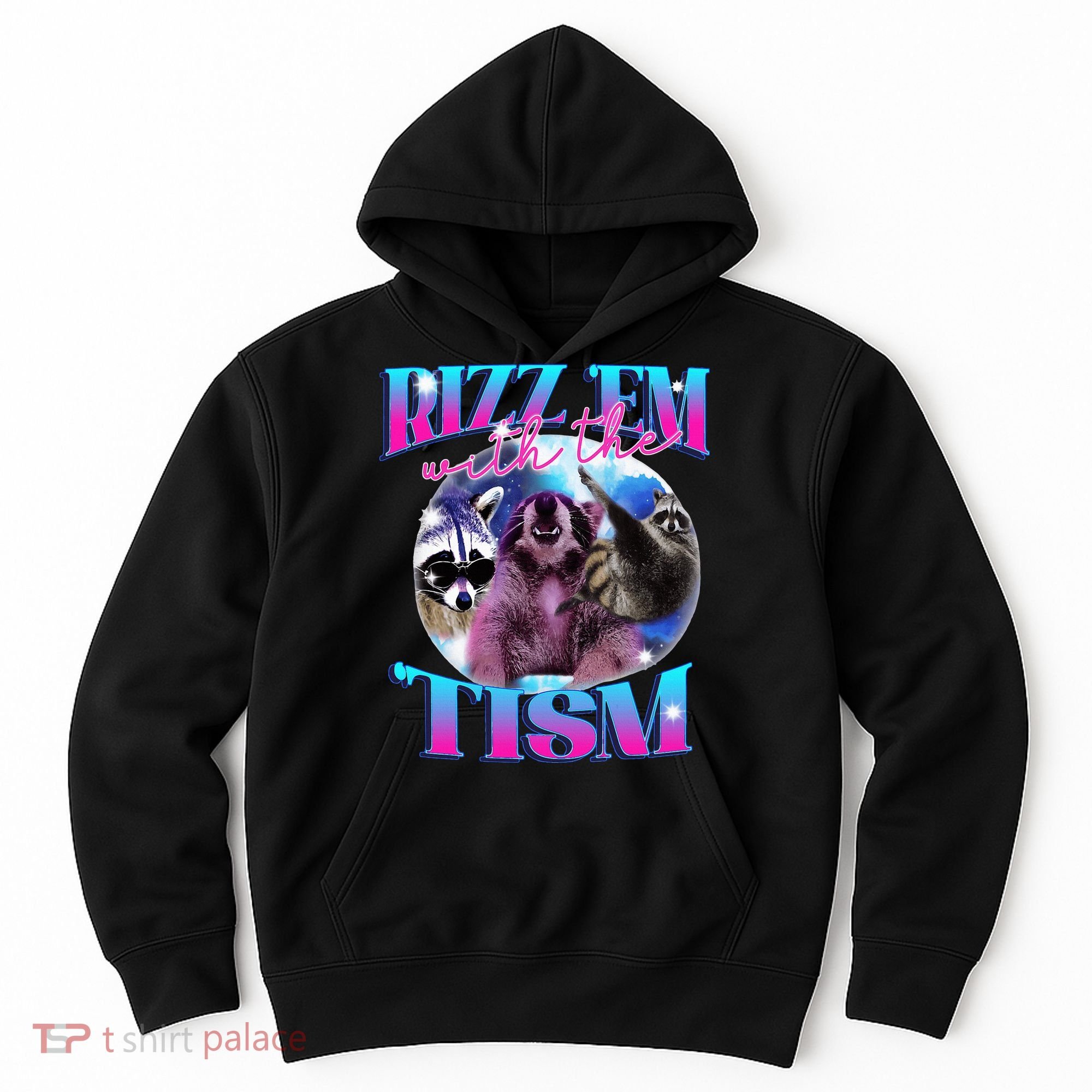 Autism Funny Rizz Em With The Tism Meme Autistic Opossum Hoodie