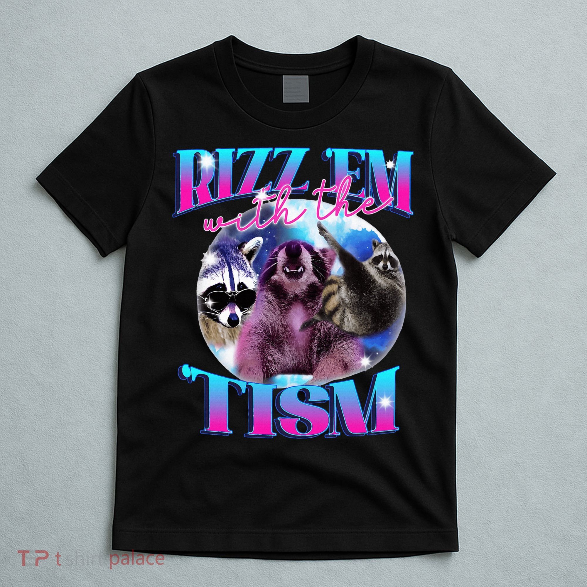 Autism Funny Rizz Em With The Tism Meme Autistic Opossum T-Shirt