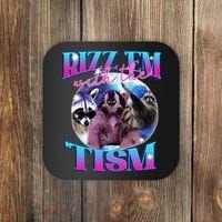 Autism Funny Rizz Em With The Tism Meme Autistic Opossum Coaster thumb 0
