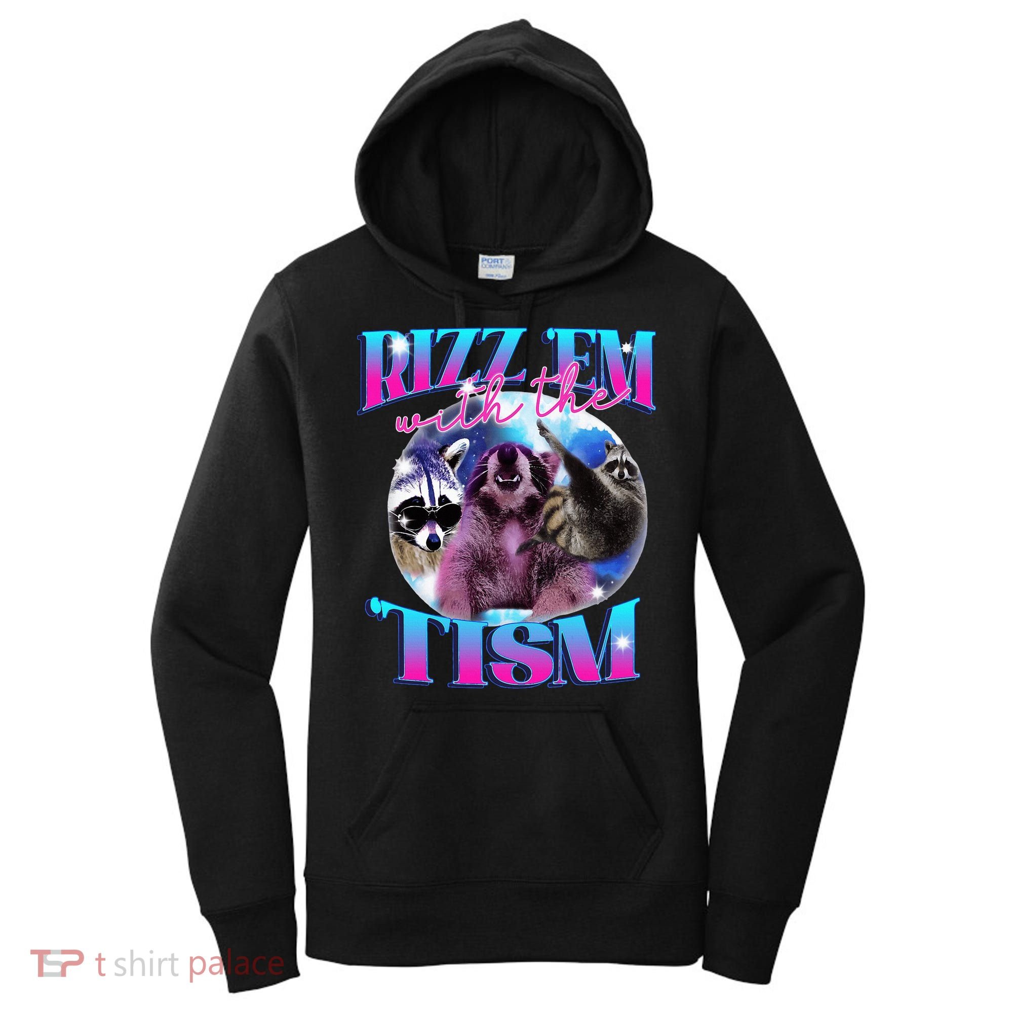Autism Funny Rizz Em With The Tism Meme Autistic Opossum Women's Hoodie